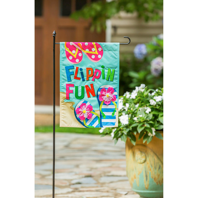 Flippin Fun Garden Linen Flag,14l9167