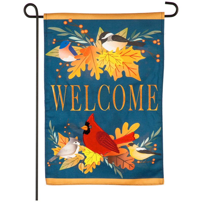 Autumn Songbirds Garden Linen Flag,14l9439