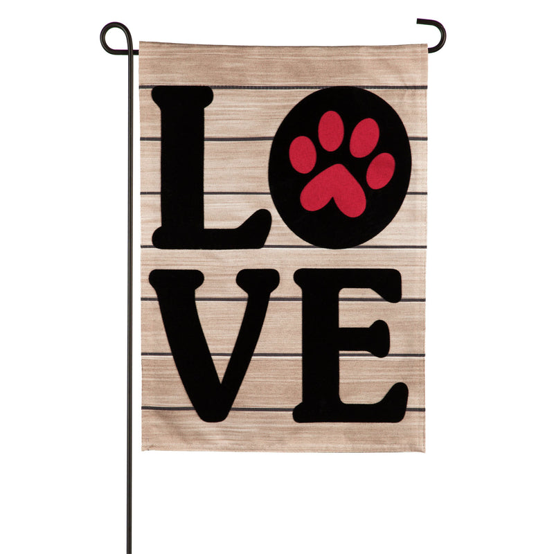 Pet LOVE Garden Linen Flag,14l9532bl