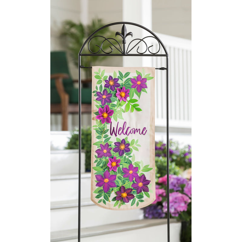 Clematis Welcome Everlasting Impressions Textile Décor,14l9666xl