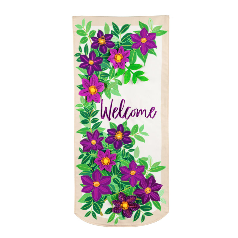 Clematis Welcome Everlasting Impressions Textile Décor,14l9666xl