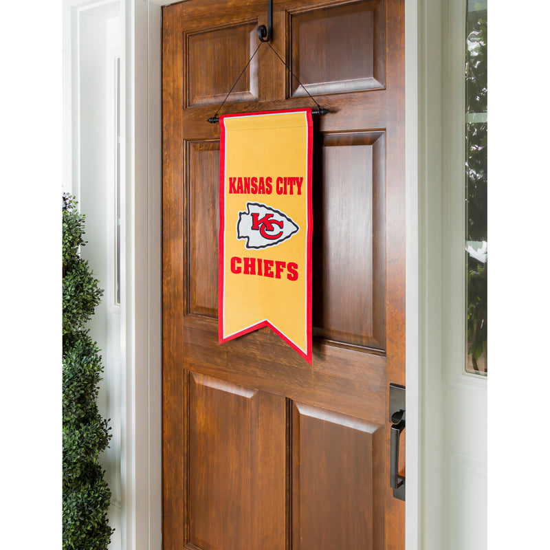 Evergreen Kansas City Chiefs, Flag Banner, 28'' x 12.5'' inches