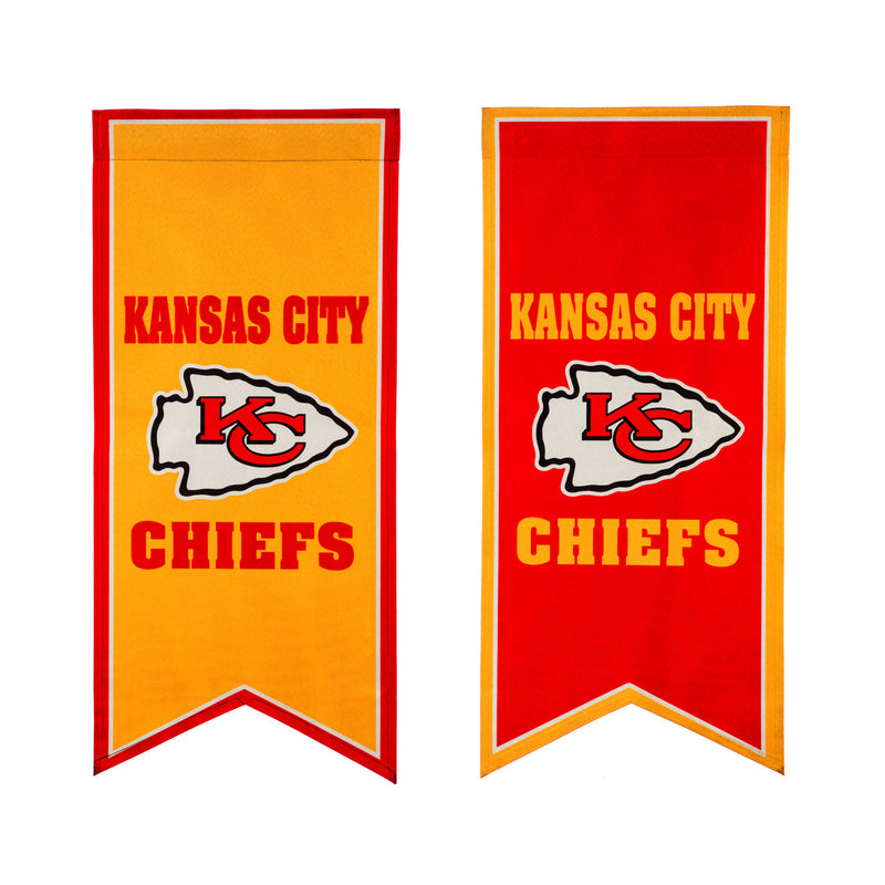 Evergreen Kansas City Chiefs, Flag Banner, 28'' x 12.5'' inches