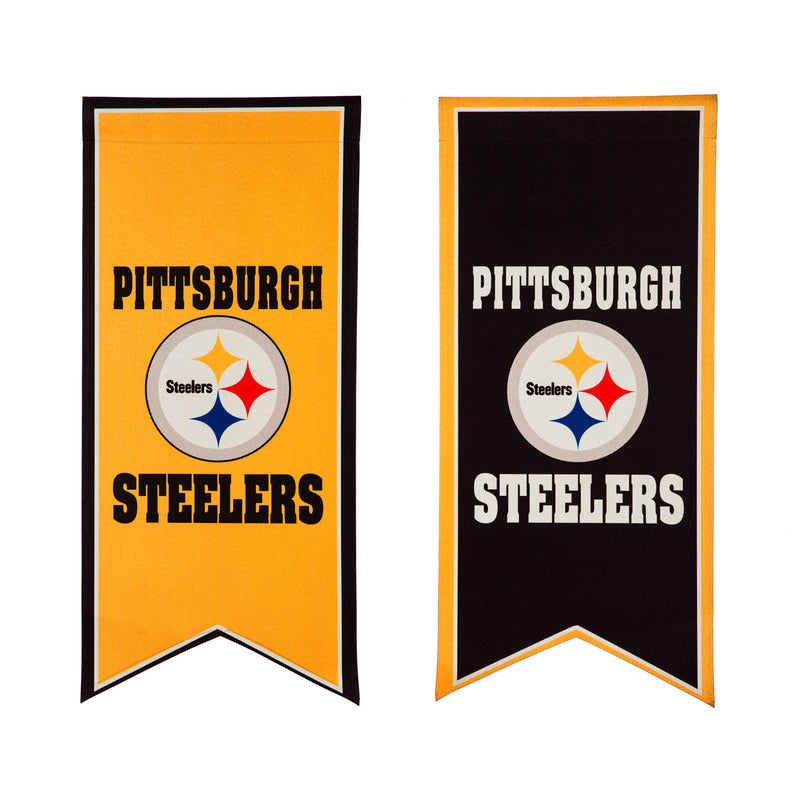 Evergreen Pittsburgh Steelers, Flag Banner, 28'' x 12.5'' inches