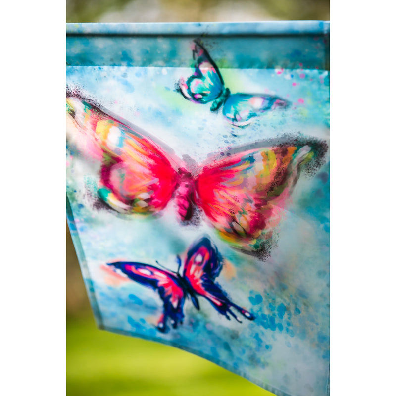 Butterfly Kaleidoscope Garden Organza Flag,14o8433