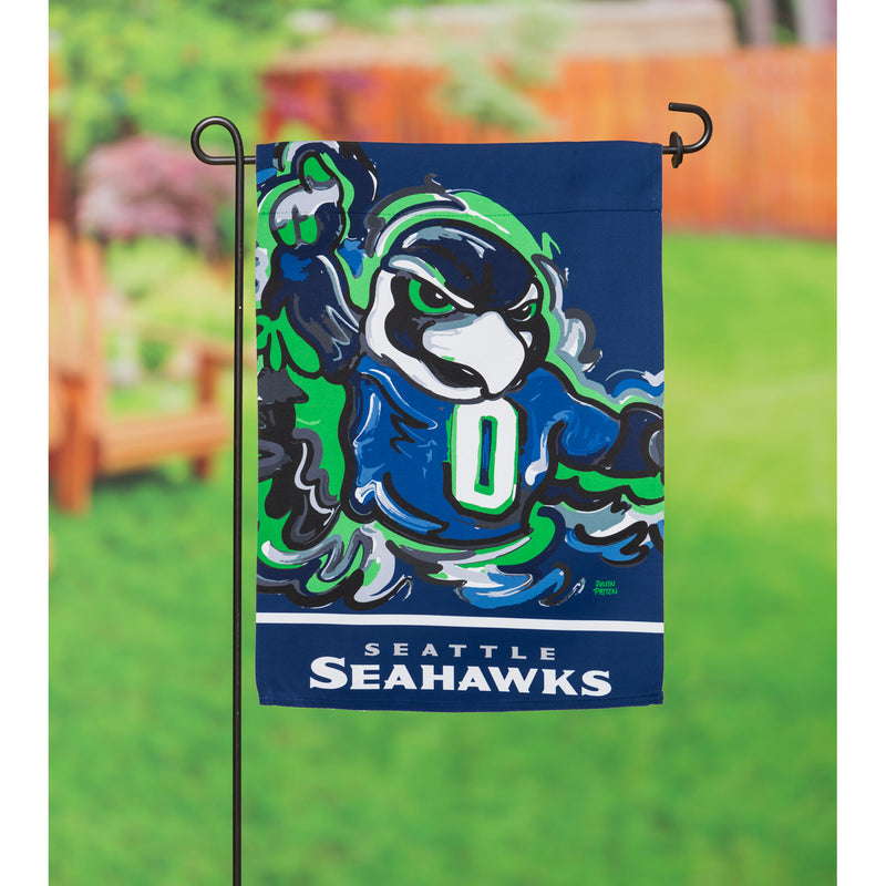 Evergreen Seattle Seahawks, Suede GDN Justin Patten, 18'' x 12.5'' inches
