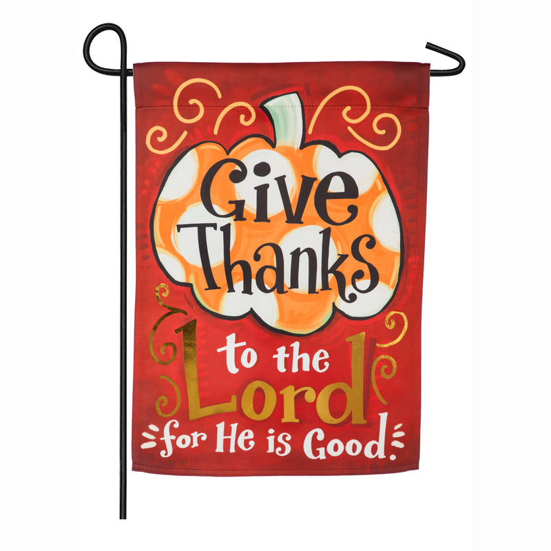 Give Thanks to the Lord Garden Suede Flag,14s8659bl