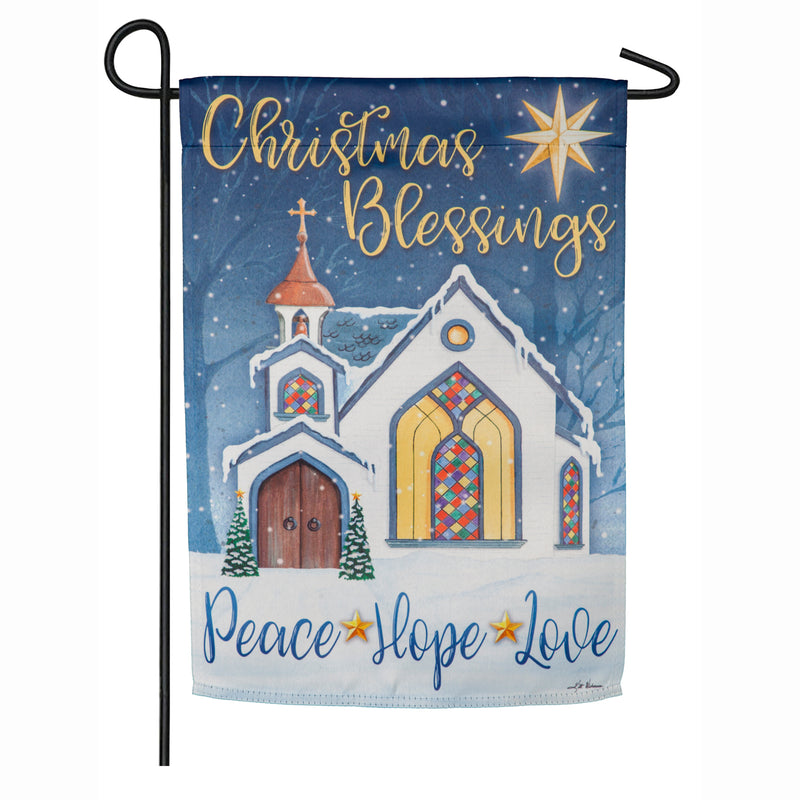 Christmas Blessings Garden Suede Flag,14s8682