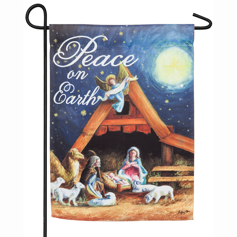 Christmas Manger Garden Suede Flag,14s8706