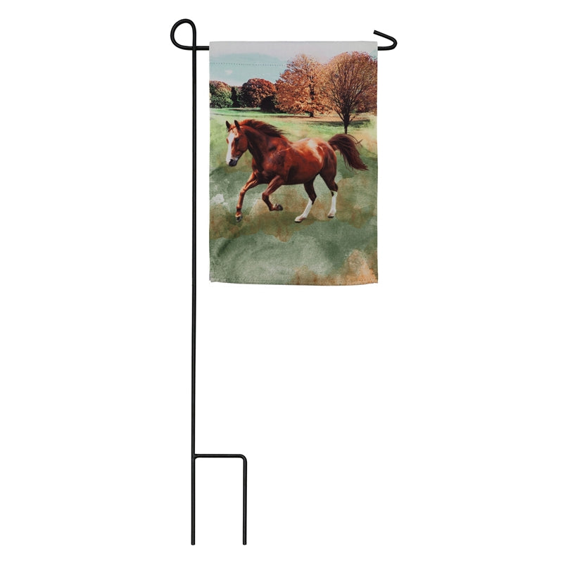 Running Horse Garden Suede Flag,14s8845