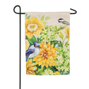 Yellow Flowers and Birds Garden Suede Flag,14s9023