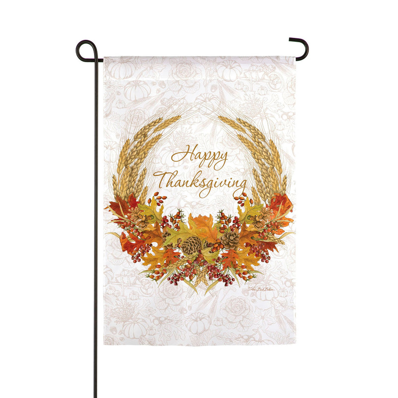 Autumn Wheat Garden Suede Flag,14s9280