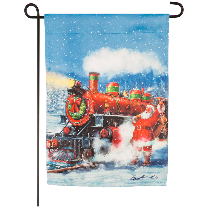 Santa Express Garden Suede Flag,14s9329