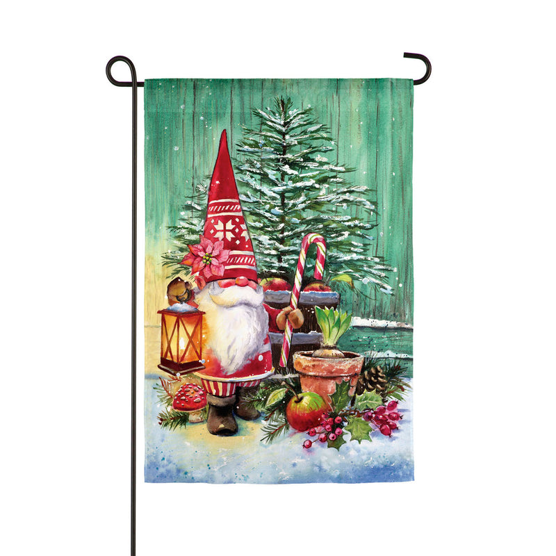 Christmas Gnomes Garden Suede Front & Back Flag,14s9370fb