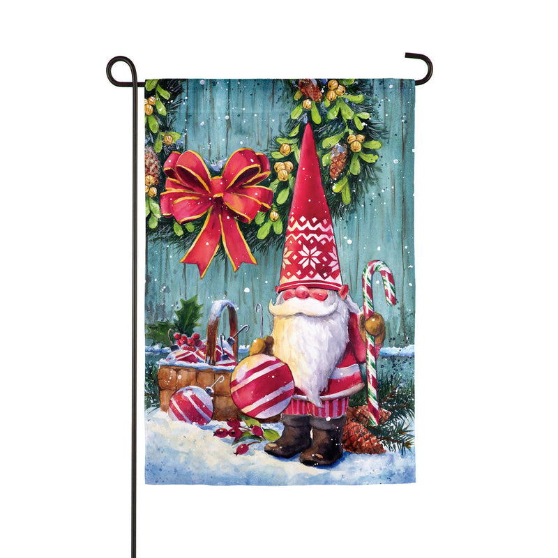 Christmas Gnomes Garden Suede Front & Back Flag,14s9370fb