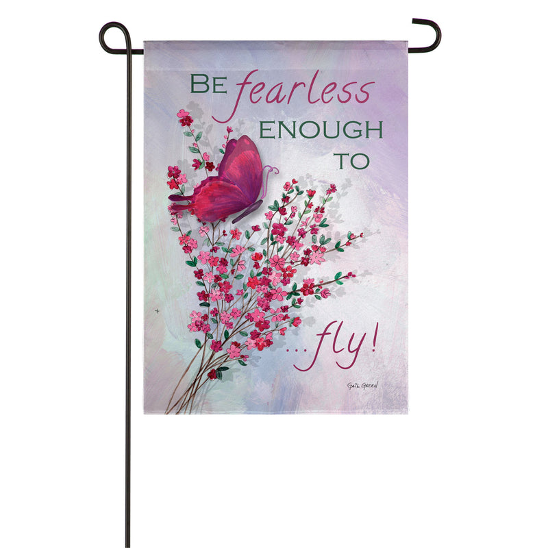 Be Fearless Butterfly Garden Suede Flag,14s9498