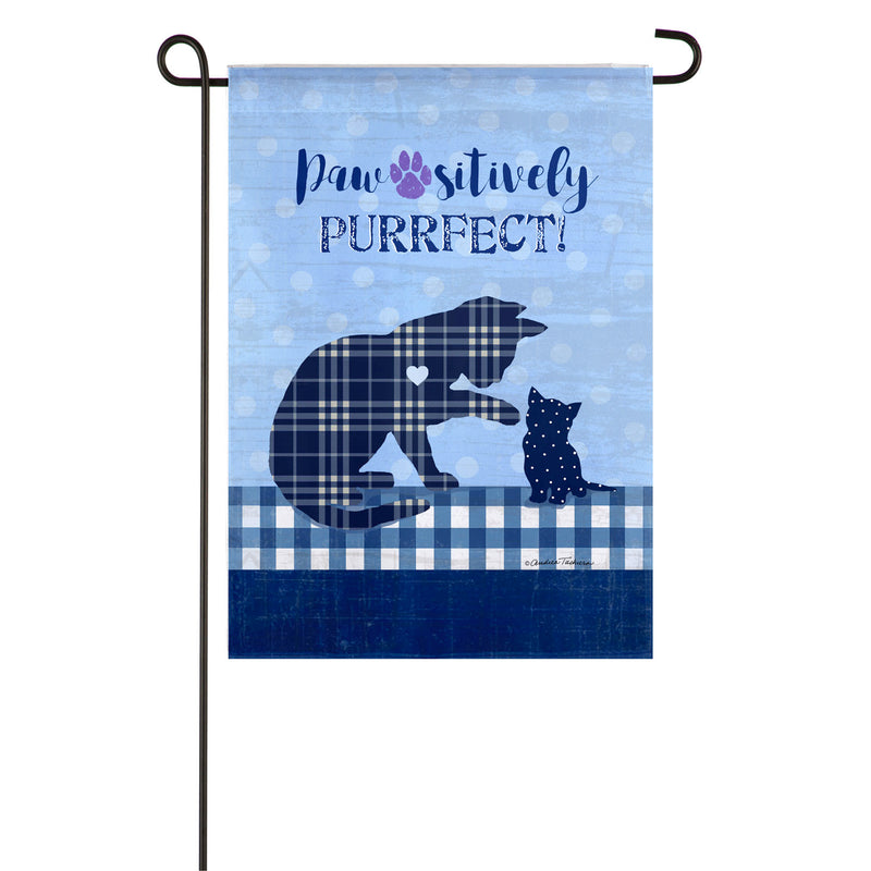 Pawsitively Purrfect Garden Suede Flag,14s9533