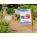 Patriotic Watermelon Truck Garden Strie Flag,14t9714