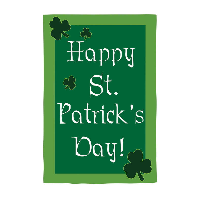 Happy St. Patrick's Day Applique House Flag,15090an