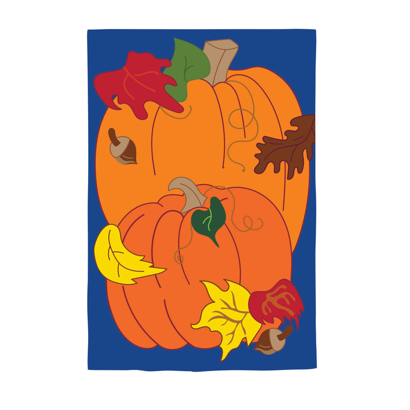 Pumpkin Applique House Flag,15202an