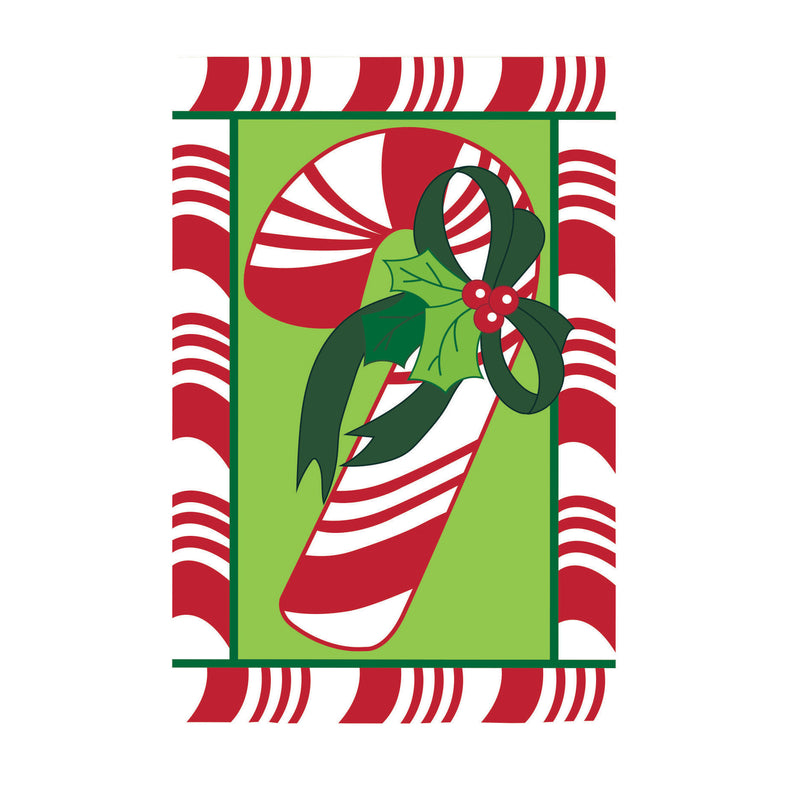 Candy Cane Applique House Flag,15263an