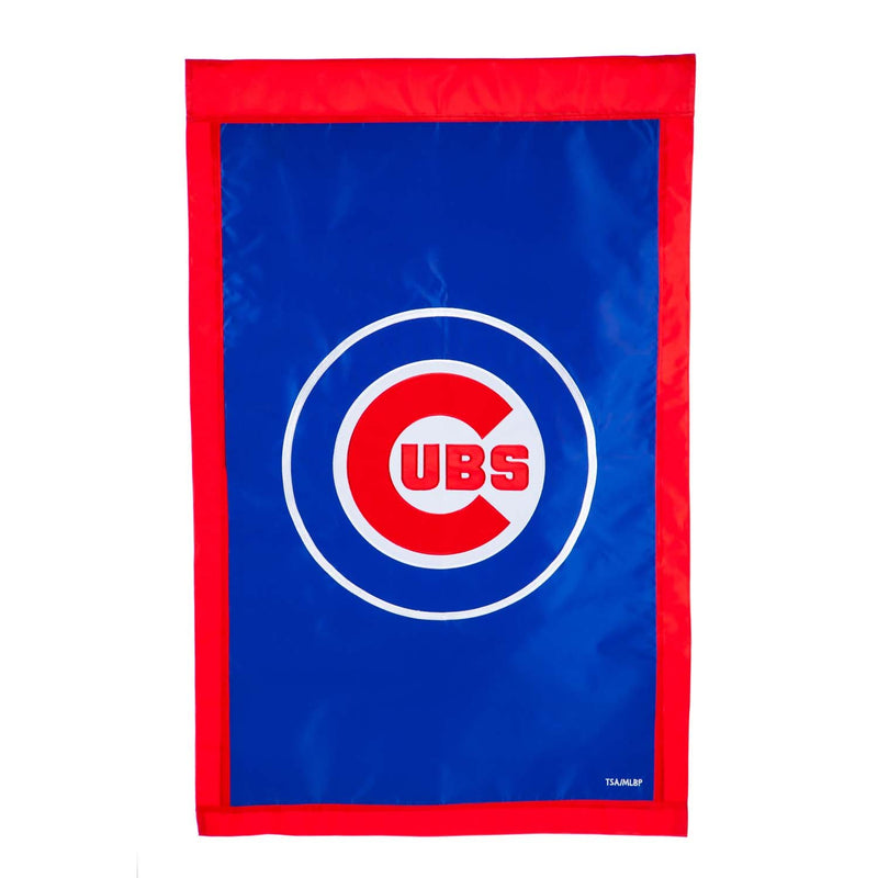 Evergreen Flag,Applique Flag, Reg, Chicago Cubs,44x0.1x28 Inches