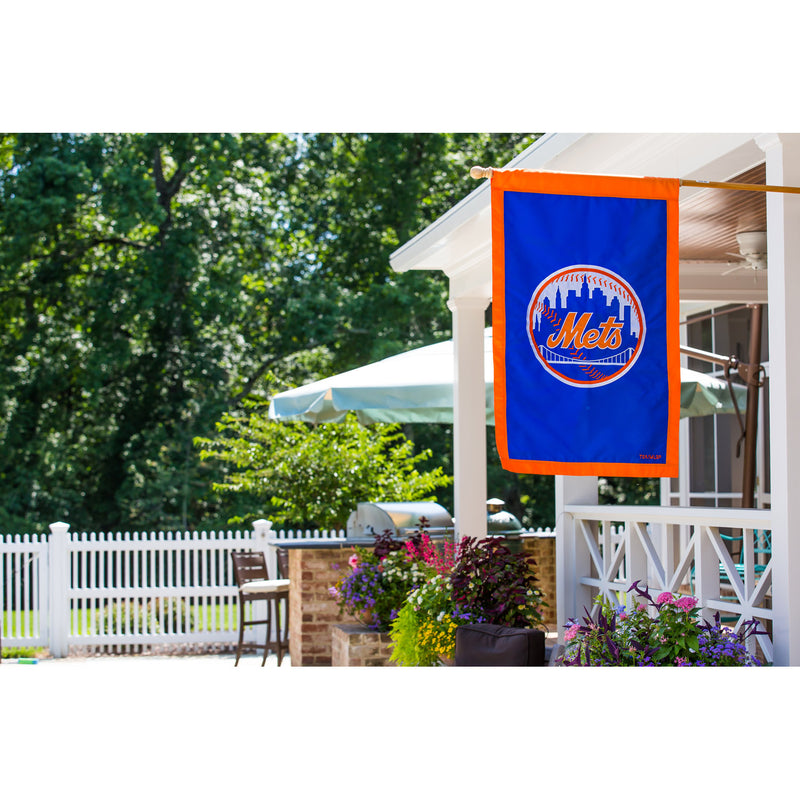 Evergreen Flag,Applique Flag, Reg, New York Mets,44x0.1x28 Inches