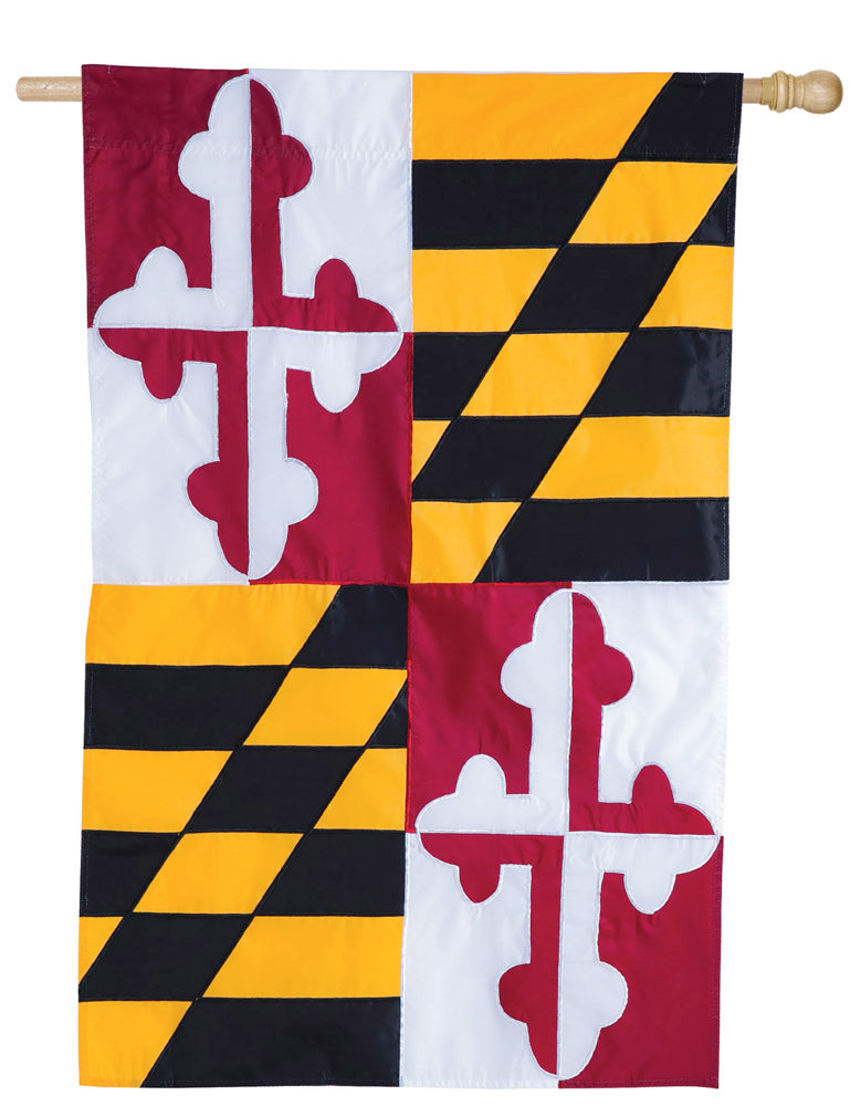 Evergreen Flag,Maryland State Flag House Applique Flag,28x0.1x44 Inches
