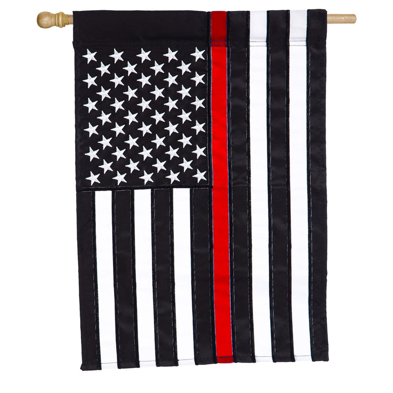 Thin Red Line House Applique Flag,158822