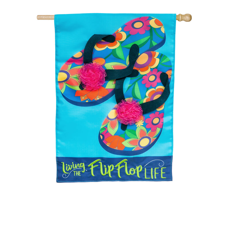 Flip Flop Life House Applique Flag,159120