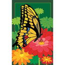 Blossoms and Butterfly House Applique Flag,159132
