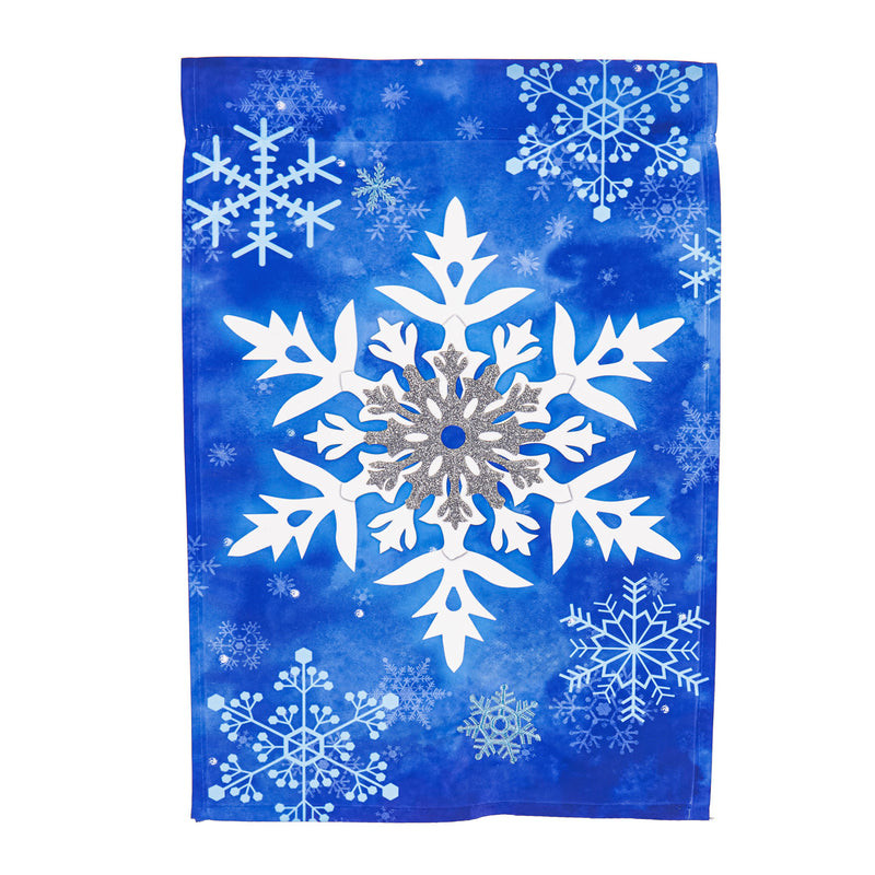 Winter Snowflakes House Applique Flag,159190sa