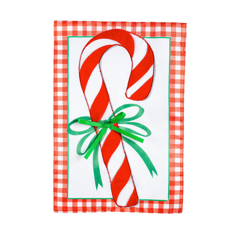 Christmas Candy Cane House Applique Flag,159196