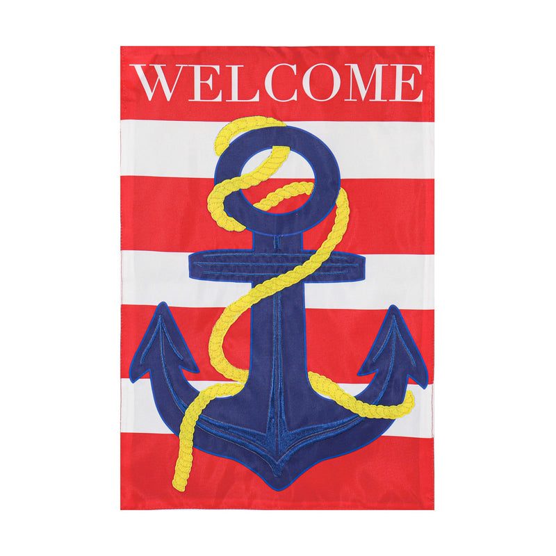 Anchor Stripe House Applique Flag,159237