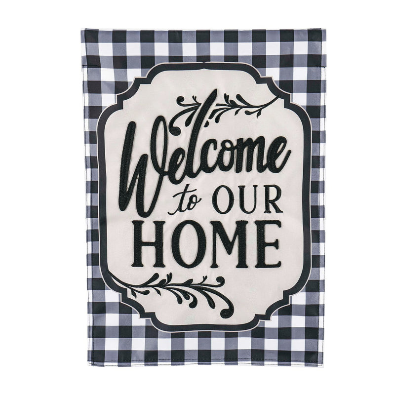 Evergreen Flag,Classic Welcome Home House Applique Flag,0.5x28x44 Inches