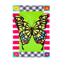 Butterfly Plaid House Applique Flag,159255sa