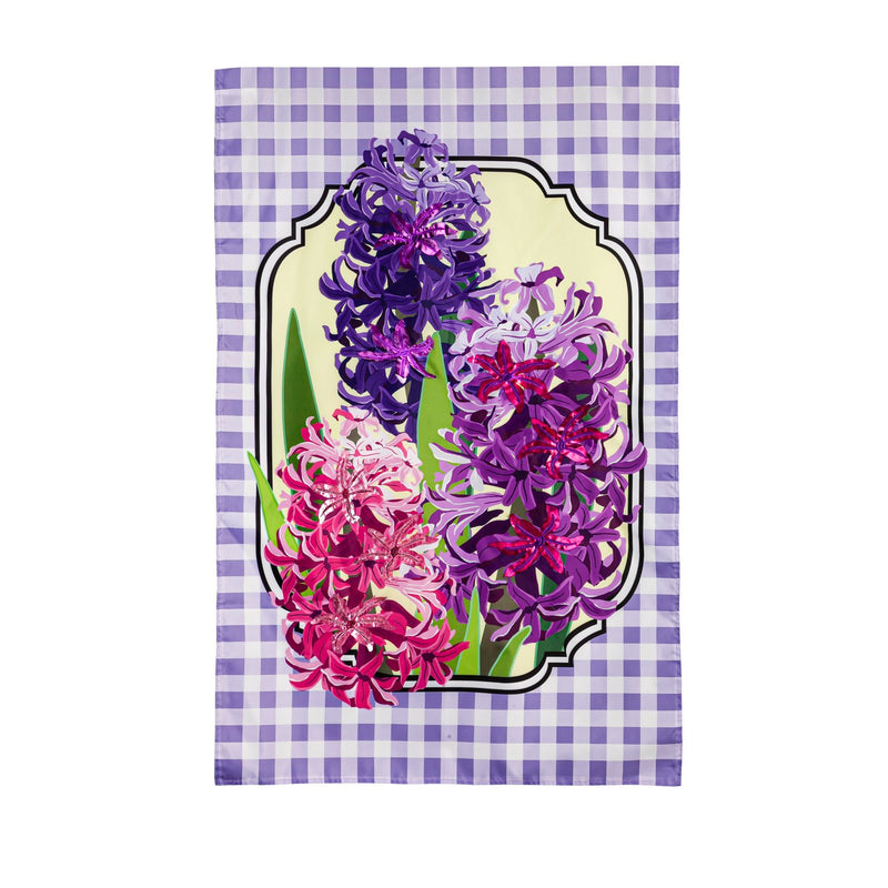 Spring Hyacinths House Applique Flag,159417