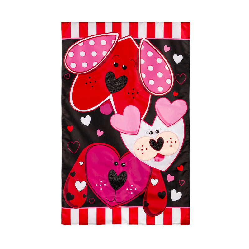 Puppy Love House Applique Flag,159433