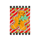 Patterned Gingerbread Man Applique House Flag,159573