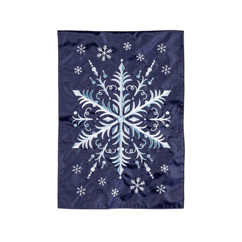 Snowflake Applique House Flag,159606