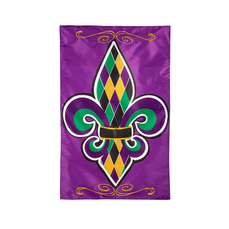 Fleur de Lis Applique House Flag,159634