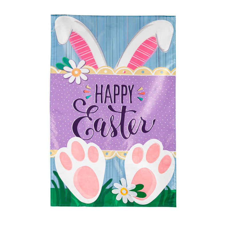 Happy Easter Bunny Applique House Flag,159696