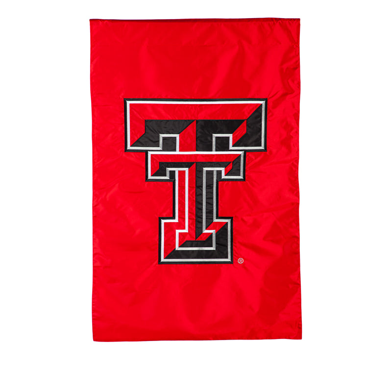 Evergreen Flag,Applique Flag, Reg, Texas Tech University,28x44x0.1 Inches
