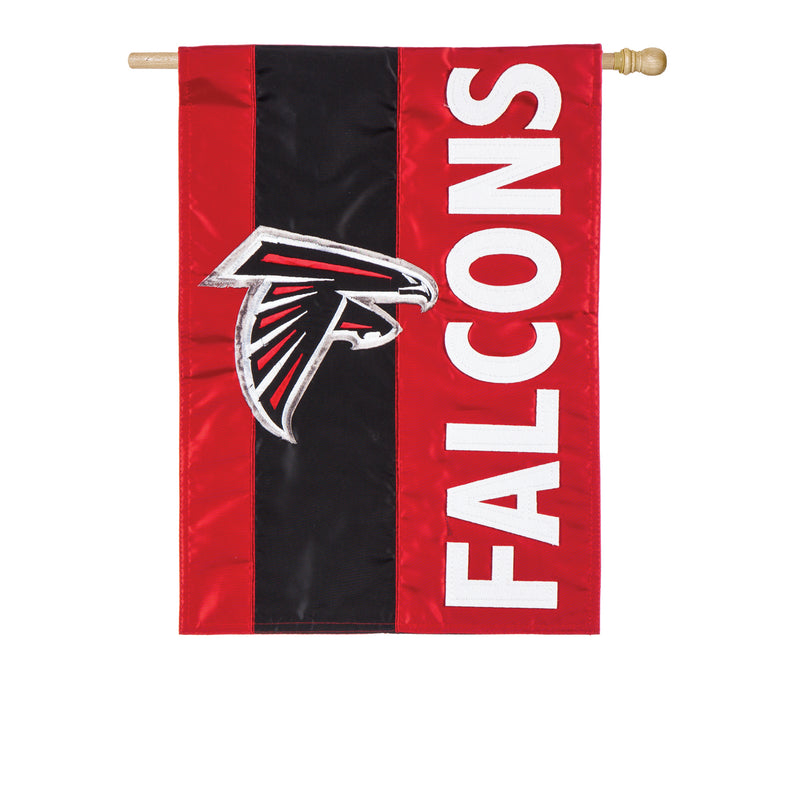Evergreen Flag,Atlanta Falcons, Embellish Reg Flag,28x0.5x44 Inches