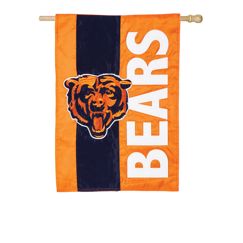 Evergreen Flag,Chicago Bears, Embellish Reg Flag,28x44x0.5 Inches