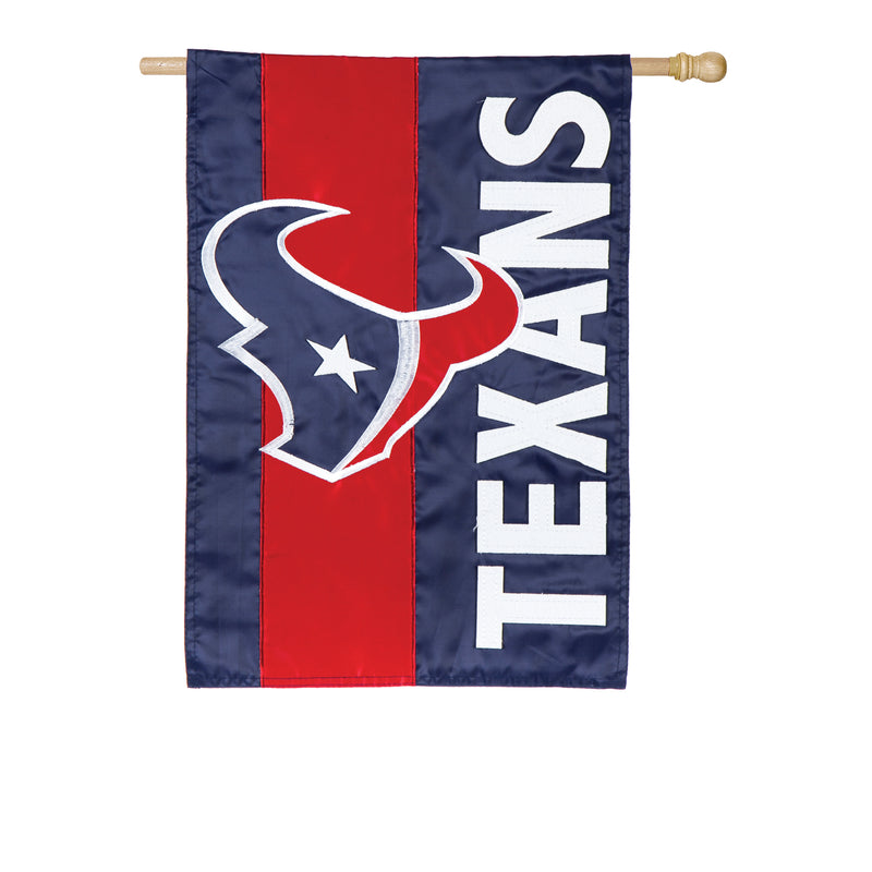 Evergreen Flag,Houston Texans, Embellish Reg Flag,28x0.1x44 Inches