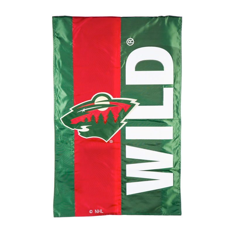 Evergreen Flag,Minnesota Wild, Embellish Reg Flag,28x0.1x44 Inches