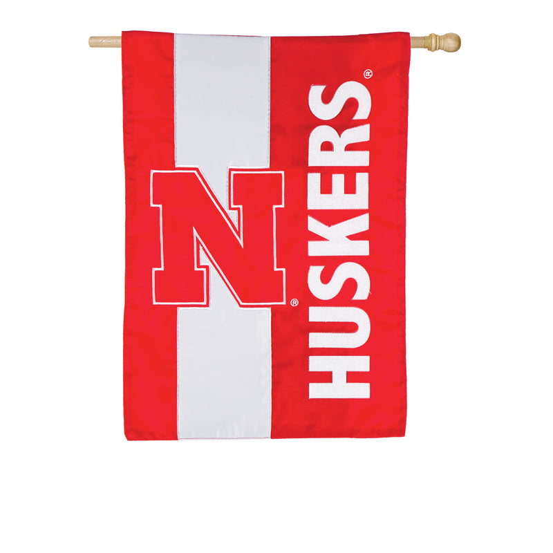 Evergreen Flag,University of Nebraska, Embellish Reg Flag,29x44x0.1 Inches