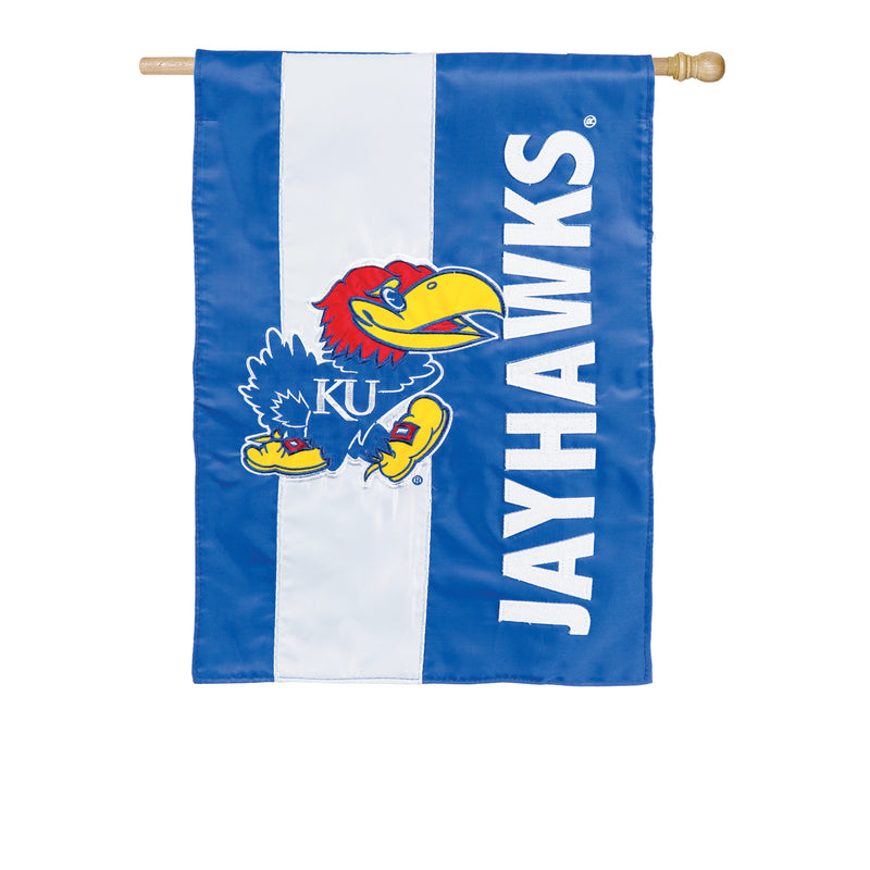 University of Kansas, Embellish Reg Flag, 0.1"x29"inches