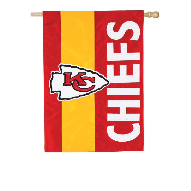 Evergreen Kansas City Chiefs, Embellish Reg Flag, 44'' x 28'' inches